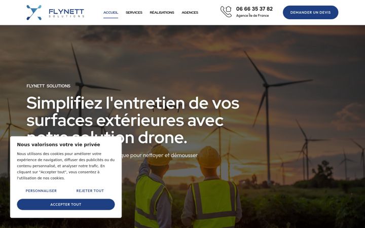 Screenshot of flynett.fr
