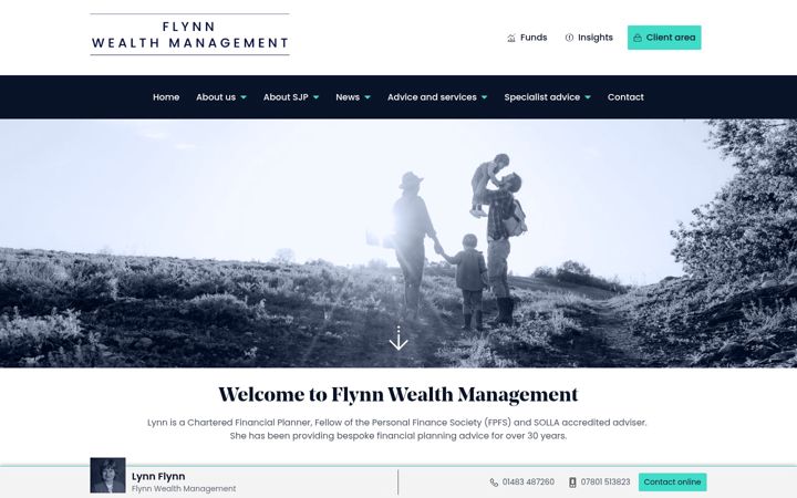 Skærmbillede af flynnwealthmanagement.co.uk