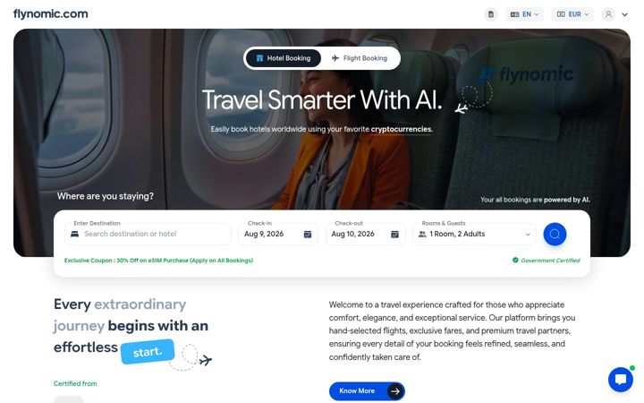 Screenshot of flynomic.com