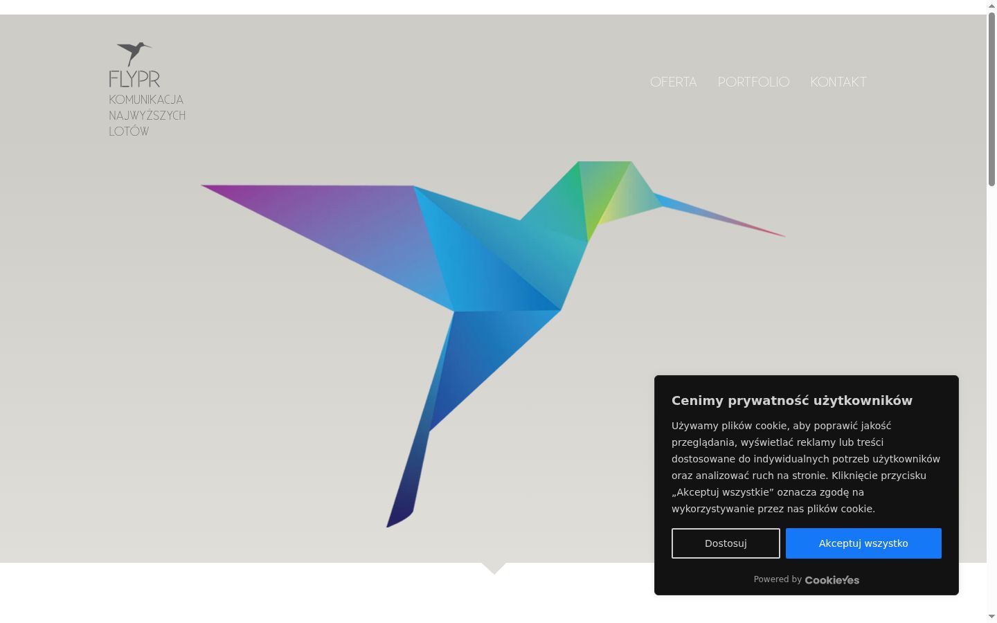 Screenshot del banner di consenso mostrato prima di qualsiasi interazione