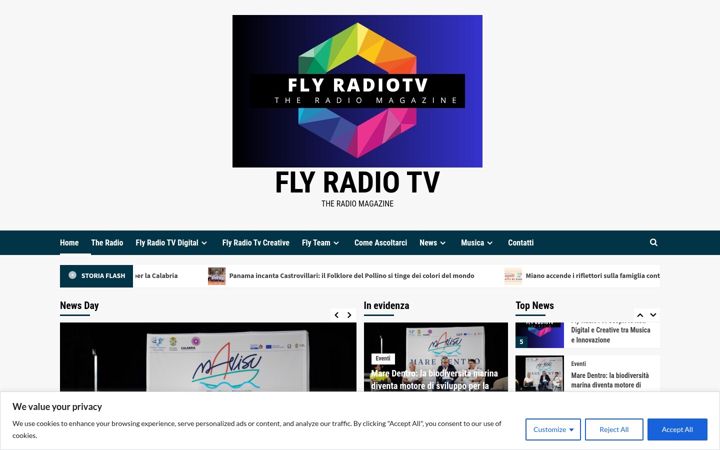 Screenshot von flyradiotv.net