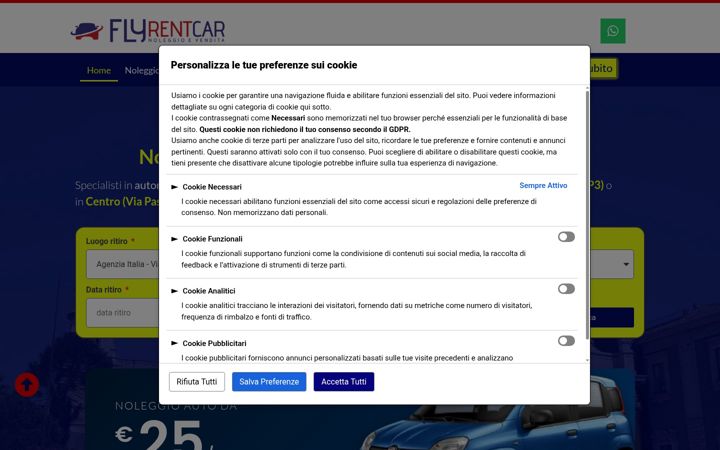 Screenshot of flyrentcar.it