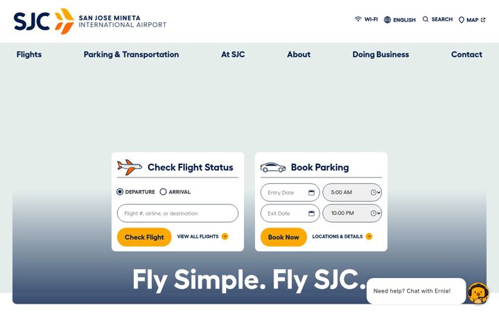Kuvakaappaus sivustosta flysanjose.com