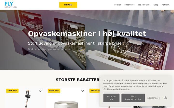 Screenshot of flysolutions.dk