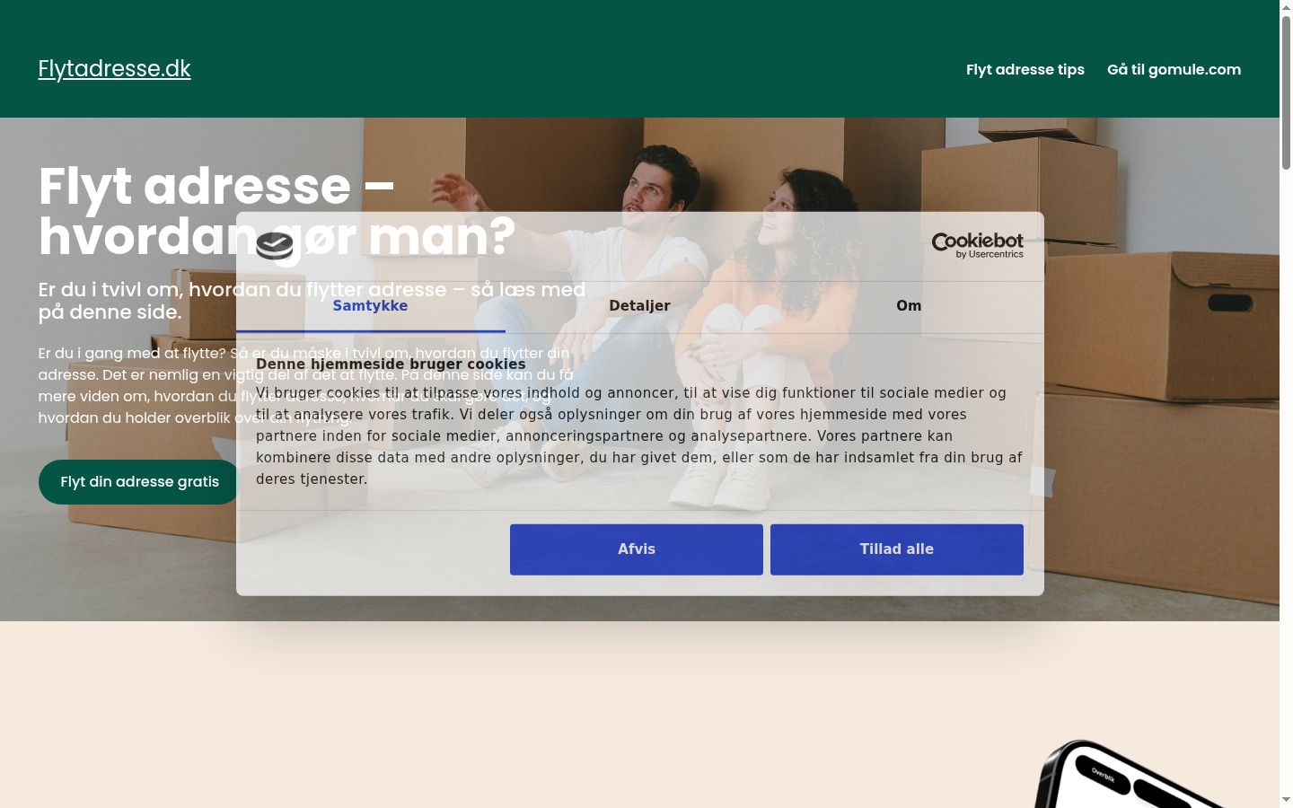 Screenshot tal-banner tal-kunsens muri qabel kwalunkwe interazzjoni