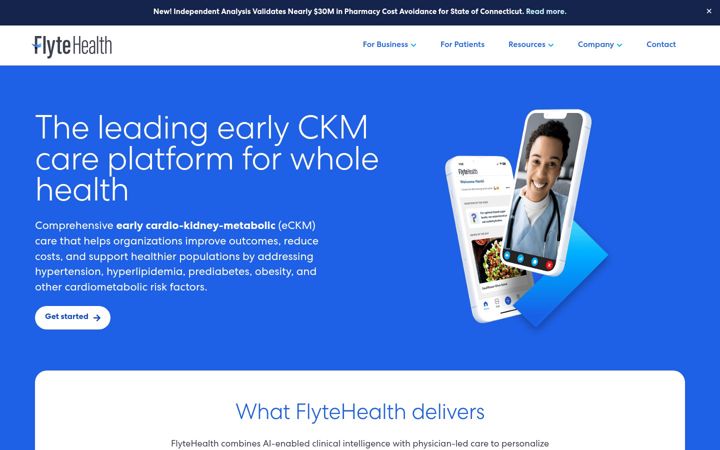 Screenshot of flytehealth.com