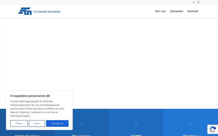 Screenshot of flyteknisk.no