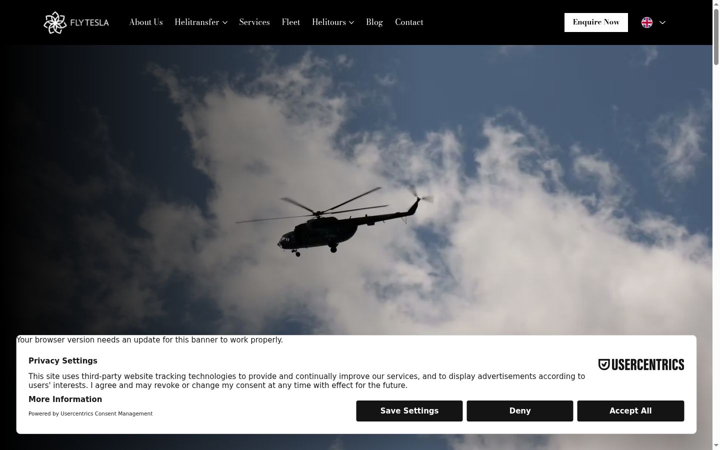 Screenshot des Einwilligungsbanners vor jeglicher Interaktion