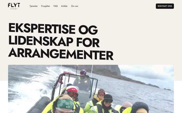 Screenshot of flytevent.no
