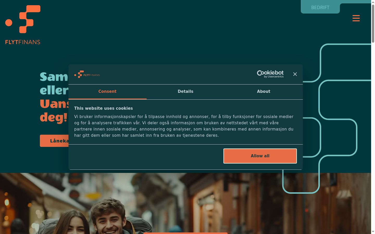 Screenshot tal-banner tal-kunsens muri qabel kwalunkwe interazzjoni