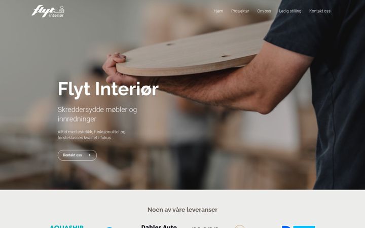 Screenshot of flytinterior.no