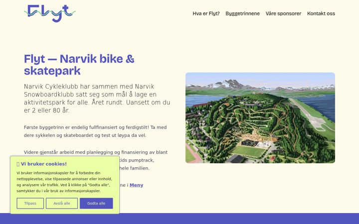 Screenshot of flytnarvik.no
