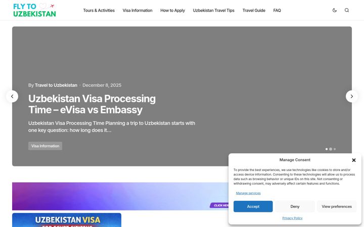 Screenshot of flytouzbekistan.com