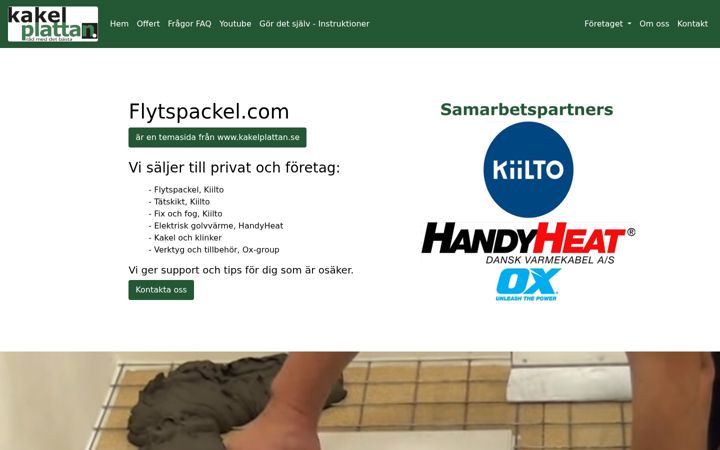 Screenshot of flytspackel.com