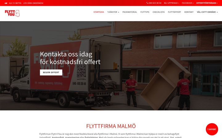 Screenshot of flytt4you.se