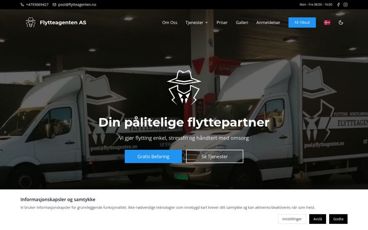 Screenshot of flytteagenten.no