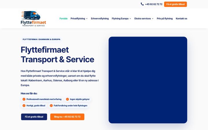 Screenshot of flyttefirma-transport.dk