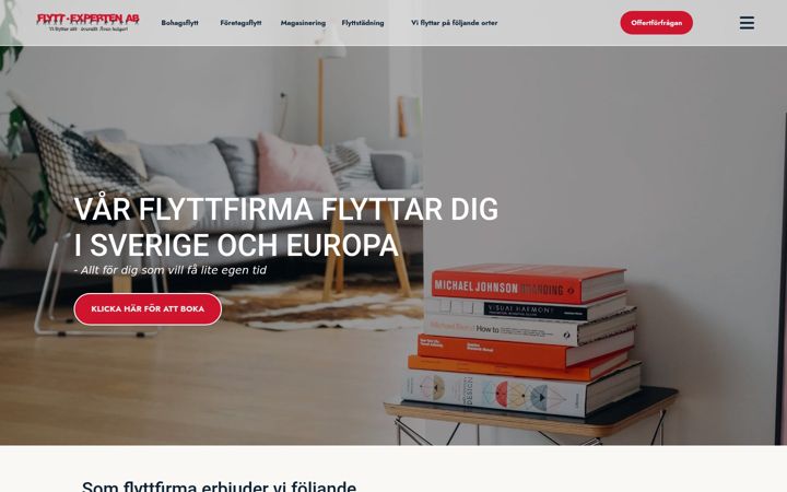 Screenshot of flyttexperten.com