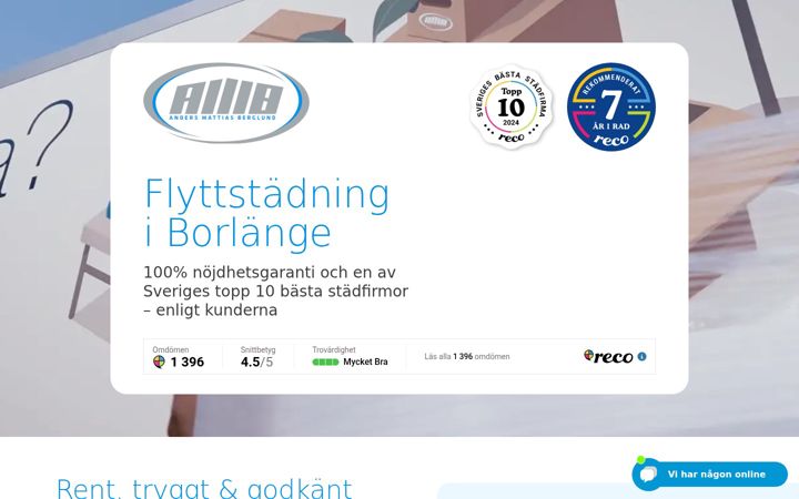 Screenshot of flyttstadborlange.com