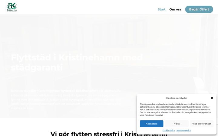 Screenshot of flyttstadikristinehamn.se