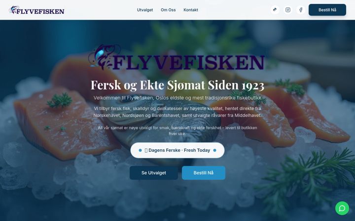 Screenshot of flyvefisken.no