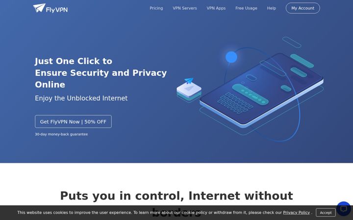 Screenshot of flyvpn.com