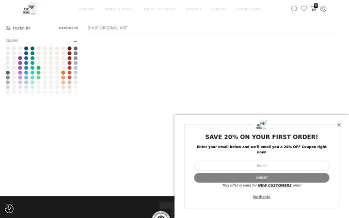 Screenshot of flywallart.com