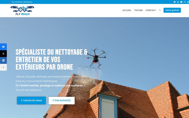 Screenshot of flywash.fr