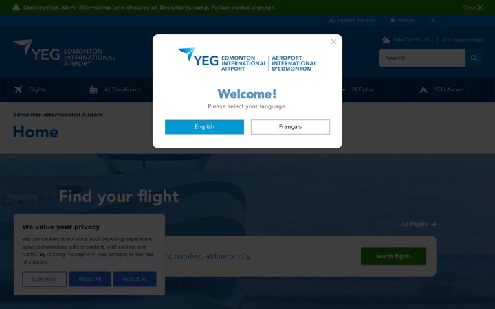 Screenshot of flyyeg.com