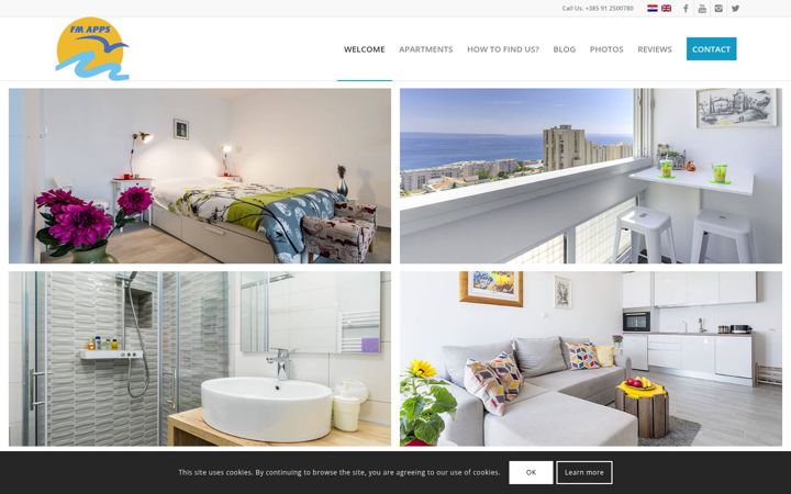 Képernyőkép: fm-apartments-split.com