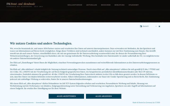 Screenshot of fm-brautmode.de