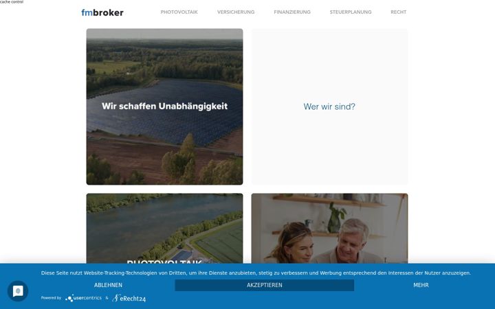 Capture d'écran de fm-broker.de