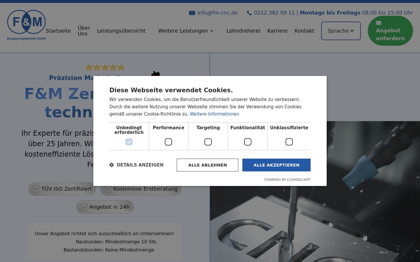 Screenshot tal-banner tal-kunsens muri qabel kwalunkwe interazzjoni