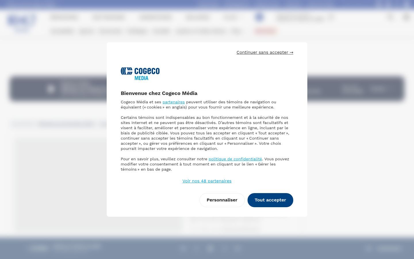 Posnetek zaslona pasice za privolitev, prikazane pred kakršno koli interakcijo