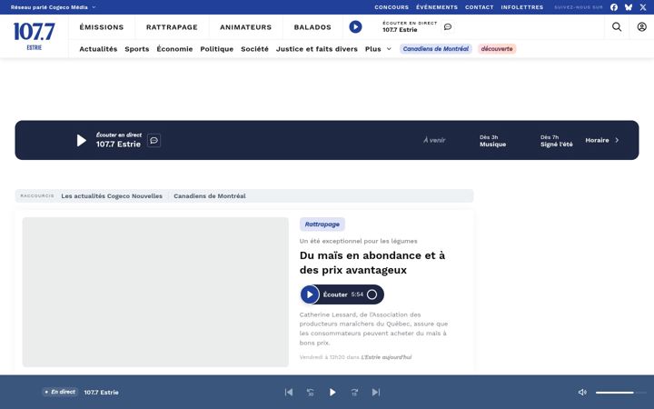 Screenshot di fm1077.ca