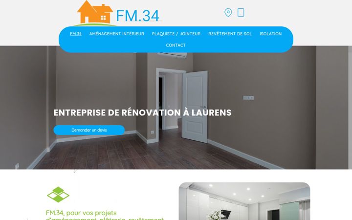 Screenshot of fm34.fr