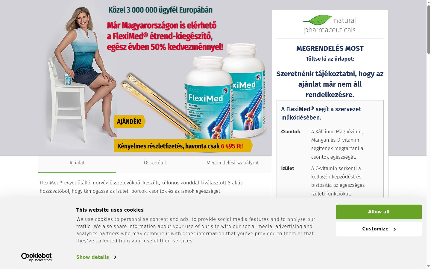 Screenshot tal-banner tal-kunsens muri qabel kwalunkwe interazzjoni