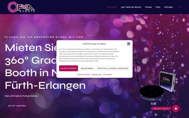 Screenshot of fma-events.de