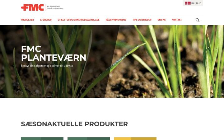 Screenshot of fmcagro.dk