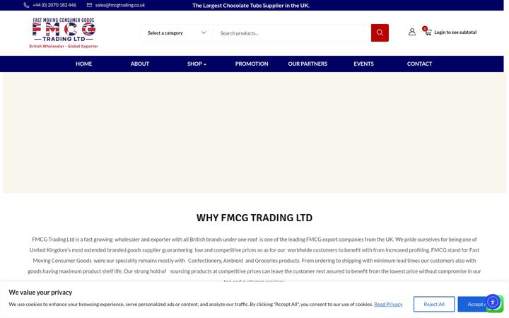 Screenshot of fmcgtrading.co.uk
