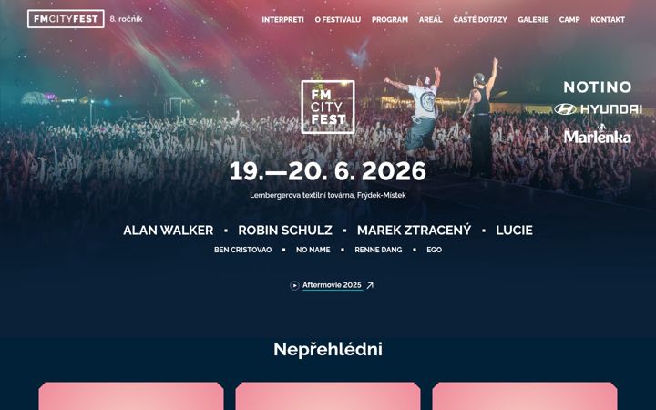 Screenshot of fmcityfest.cz