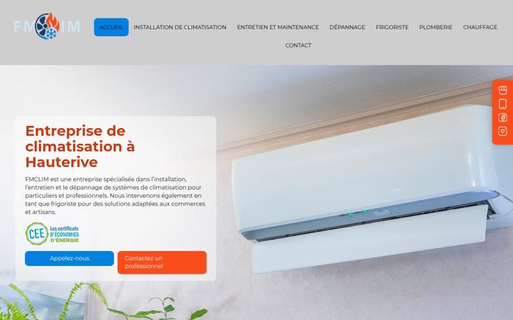 Screenshot of fmclim.fr
