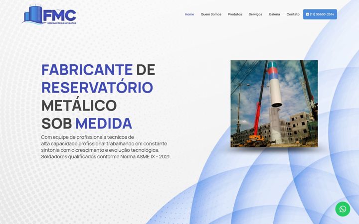 Screenshot of fmcreservatorios.com.br
