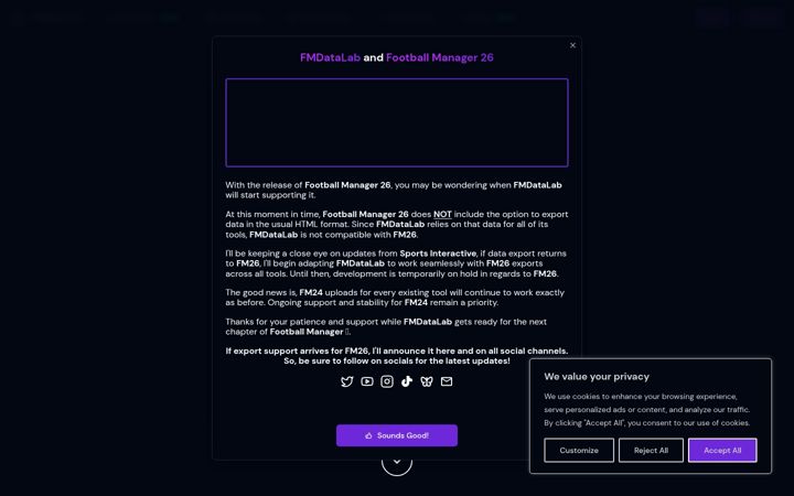Screenshot of fmdatalab.com