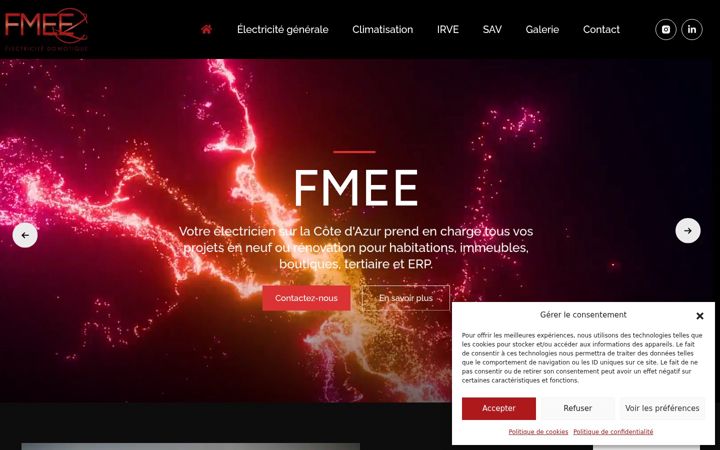 Screenshot of fmee-electricien-06.fr