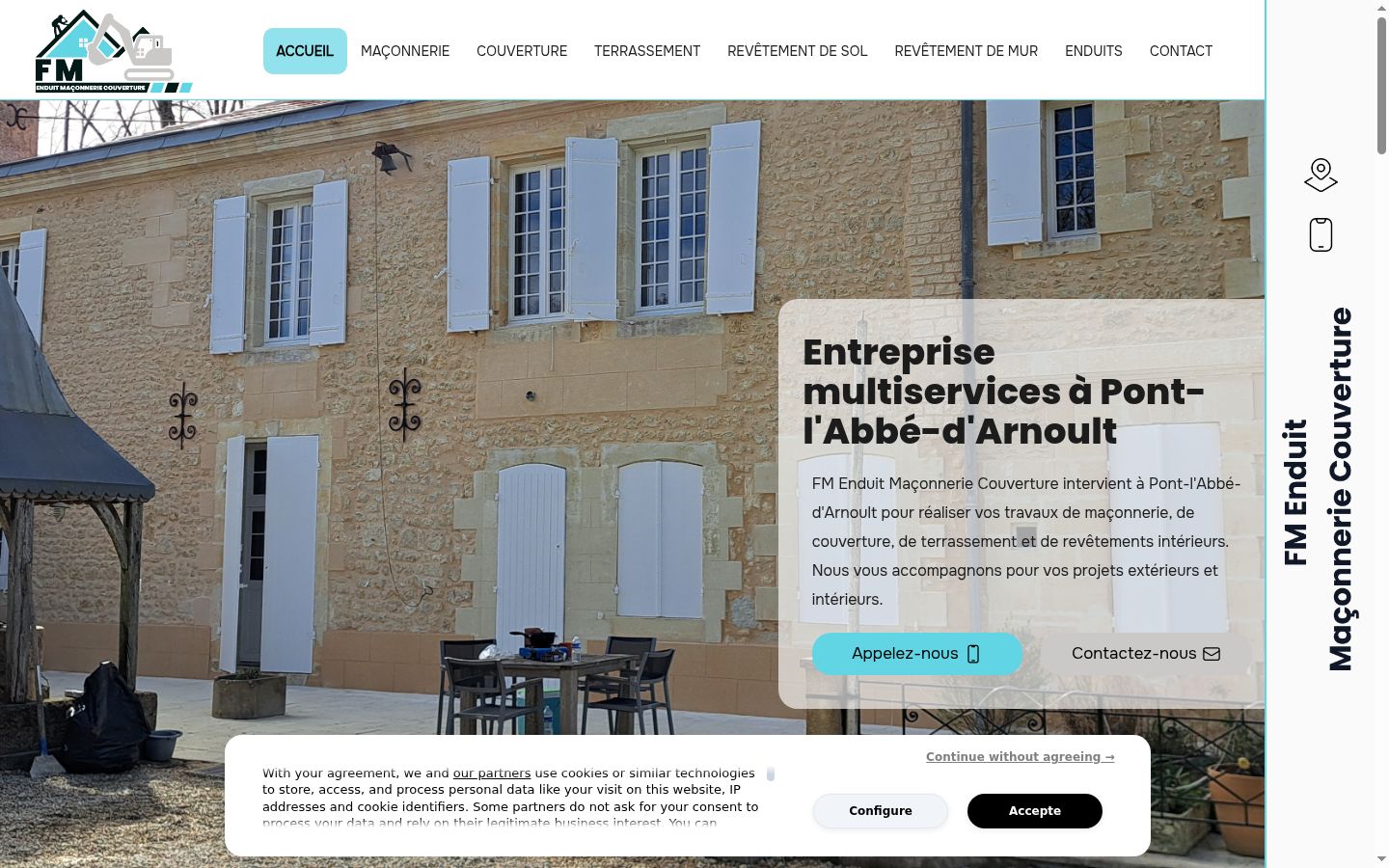 Screenshot tal-banner tal-kunsens muri qabel kwalunkwe interazzjoni
