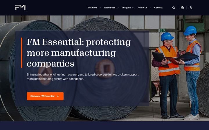 Screenshot of fmglobal.com