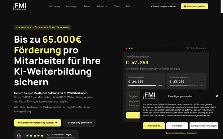 Screenshot of fmi-deutschland.de