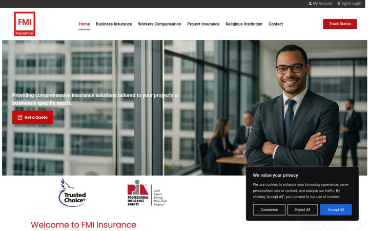 Screenshot of fmiinsurance.com