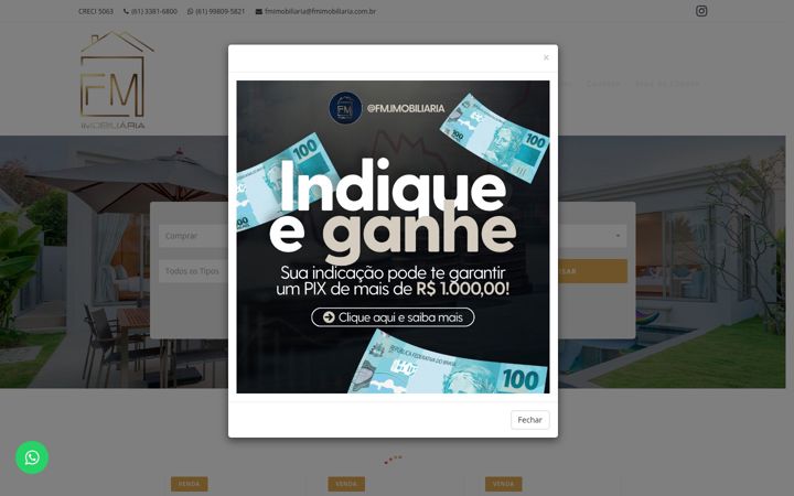 Screenshot of fmimobiliaria.com.br